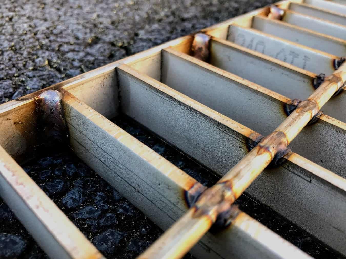 Steel grating factory production line