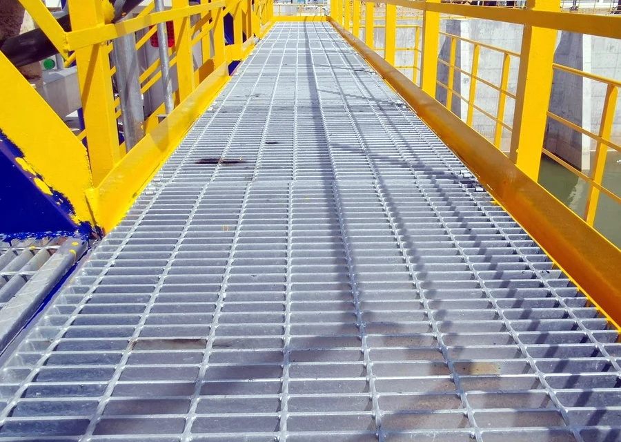 Press Locked Grating Close-Up View of Locked Joints